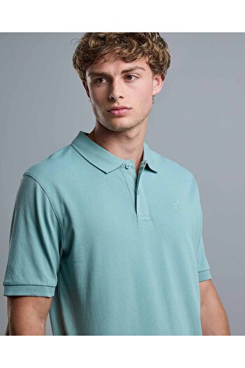 R&B Solid Polo T-Shirt with Short Sleeves