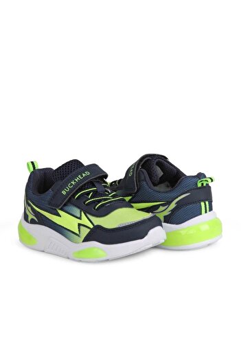 BUCKHEAD Cyrus Buck3022-Bh056 Lighted Children's Sports Shoes - Navy Blue / Neon Green