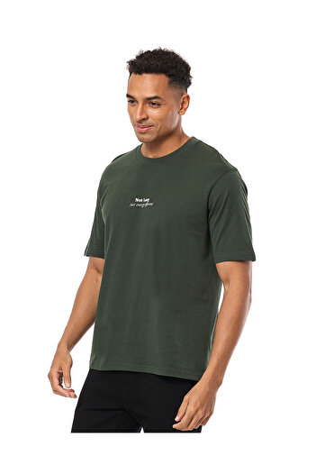 R&B Printed T-Shirt with Crew Neck and Short Sleeves