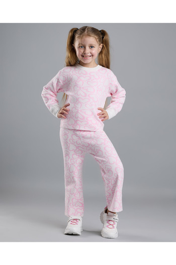 R&B Heart Patterned Clothing Set