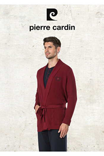 Pierre Cardin 5 Piece Knitwear Robdöşambr & Long Sleeve - Short Sleeve Combed Cotton Pajama Set (with Socks Gift)