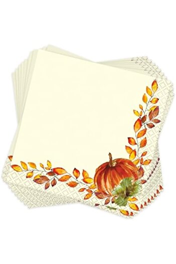 Unique Watercolour Pumpkins Fall Paper Beverage Napkins, 13cm, 16ct