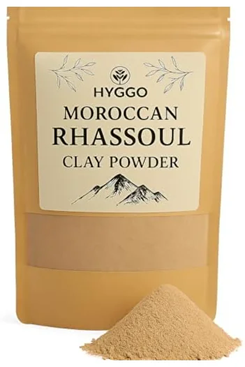 HYGGO Moroccan Rhassoul (Ghassoul) Clay Powder – 250g | Natural Clay for Face Mask, Skin Detox & D