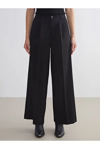 LC Waikiki Xside New Season Loose Fit Wide Leg Women's Pleated Trousers