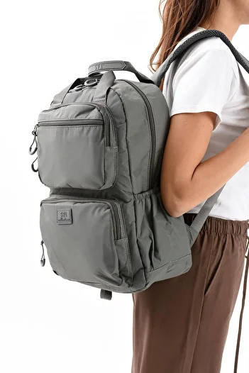 571 Collections Çanta Ultra Light Stylish and Waterproof Medium Backpack Gray Model: (571-13-9F)