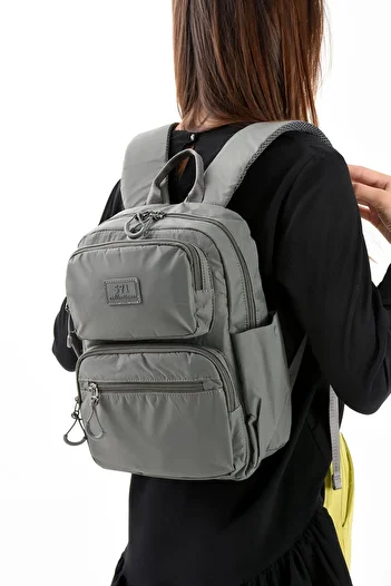 571 Collections Çanta Ultra Light Stylish and Waterproof Medium Backpack Gray Model: (571-13-9D)