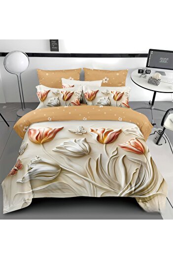 CHIRASO CHIRASO Bedding, Finet 5D Identical to the picture, ELASTIC Sheet 180x200+25cm, Duvet Cover, 2 Pillowcases