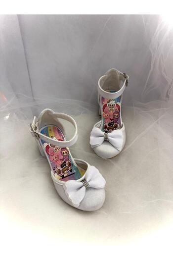Görkem bebe ayakkabı ve tekstil Girl's Labubu Printed Heeled Shoes