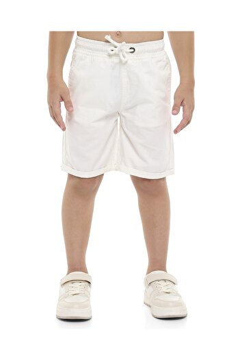 R&B Solid Shorts with Drawstring Waist