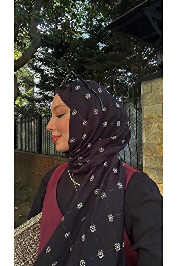 Glamouria Design Silk Black Shawl