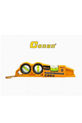 CONAN Professional Compact Construction Level with Three Bubble Levels