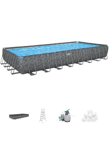 BESTWAY APX 365 31'4" x 16' x 52" Rectangular Pool Set