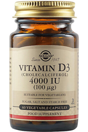Solgar Vitamín D3 4000 IU 60 rostlinných kapslí