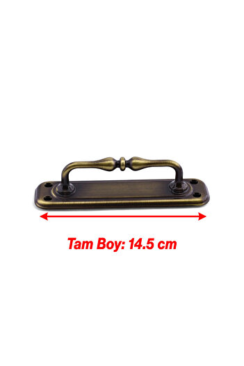 Badem10 Antik Sarı Büyük 14.5 cm Metal Kapı Çekme Kolu Tutamağı Kulp Kulpları Dolap Mobilya Dolap Çekmece