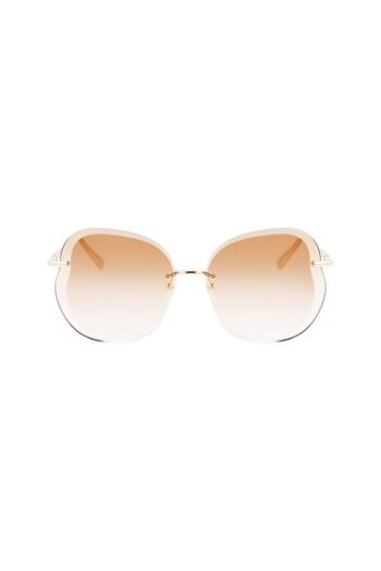 Longchamp Women's Sunglasses, LO160S, Lens Diameter 65mm, Golden