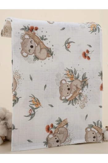 Tomac 3-Piece Multi-Purpose Muslin Cloth, Cover, Blanket Set Unisex Colorful 100% Cotton 80*80