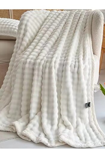 CHIRASO CHIRASO blanket, fluffy Cocolino, with fur edge, plush microfiber, 200x230 cm, UNI
