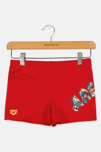 ARENA Kids Boy Graphic Print Swim Trunks, Red