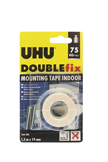 Uhu Heavy Duty Mounting Roll 1.5 x 0.019 m – Strong Adhesive Tape