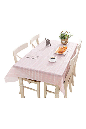 Raffine Anti-Scalding Kitchen Dinning Table Cloth Pink 137x153cm