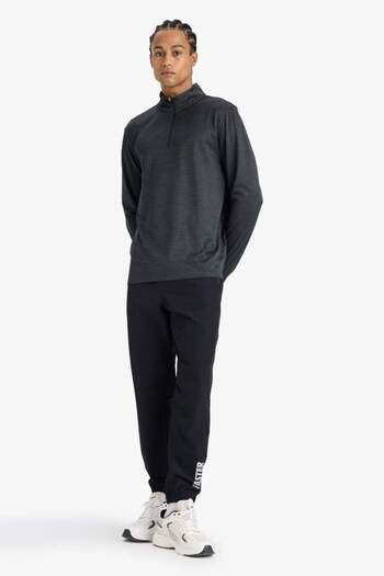 DeFacto DeFactoFit Slim Fit Dar Kesim Fermuar Cepli Dokuma Sporcu Jogger Eşofman Altı F1288AX25AU
