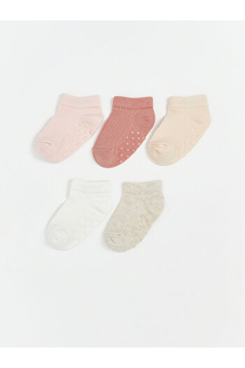 LC Waikiki Pink Basic Baby Girl Booties Socks 5 Pcs
