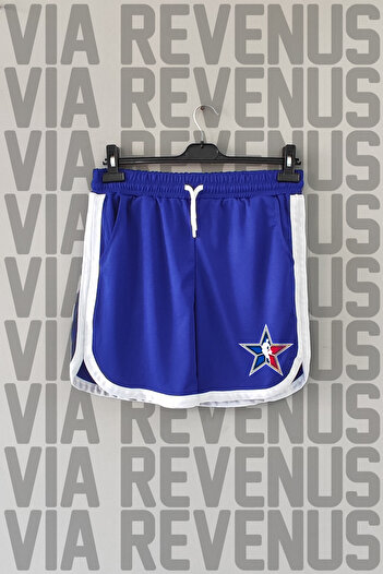 Vordevia Basketball Printed Jersey Sports Training Shorts with Piping Detail