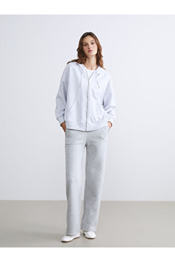 LC Waikiki Hooded Oversize Women's Zippered Sweatshirt