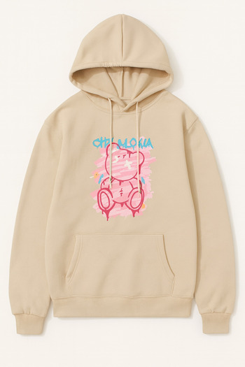 CLASSY.MODA "Trend Oversize Hooded Sweatshirt - Άνετο ύφασμα 3 κλωστών, Unisex με πολύχρωμο στάμπα"