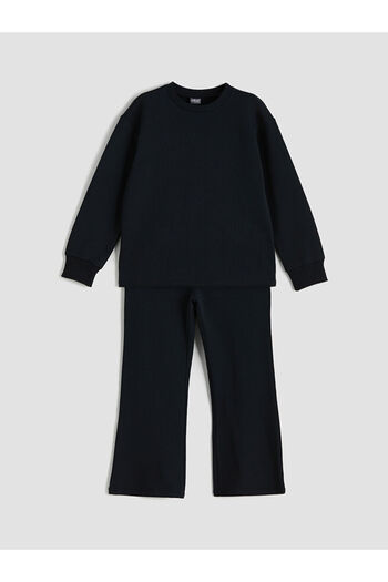 LC Waikiki Crew Neck Girl's Sweatshirt and Tights