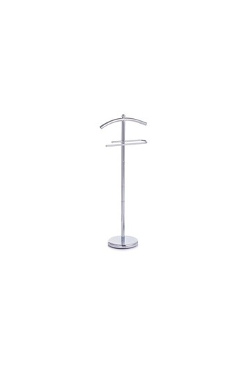 zeller Leroy suit stand, chromed steel, 43 x 25.5 x 109 cm