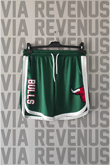 Vordevia Bulls Printed Piping Detailed Jersey Sports Training Shorts