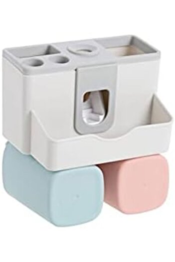 mastergold Wall-Mounted Toothbrush Holder with Automatic Toothpaste Dispenser and Cups