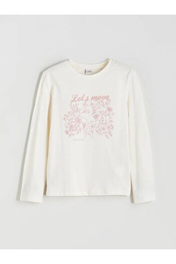 LC Waikiki LCW Crew Neck εμπριμέ μπλουζάκι για κορίτσια 2 τμχ (W5)