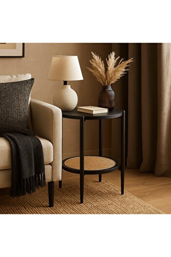 Vi Markets Rivana wood table - with rattan