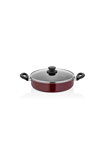 ÇEÇEN HOME 30 cm Teflon Flat Pot, Teflon Halva, Pasta, Halva Pot