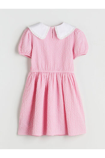 LC Waikiki Baby Collar Plaid Patterned Girl's Dress