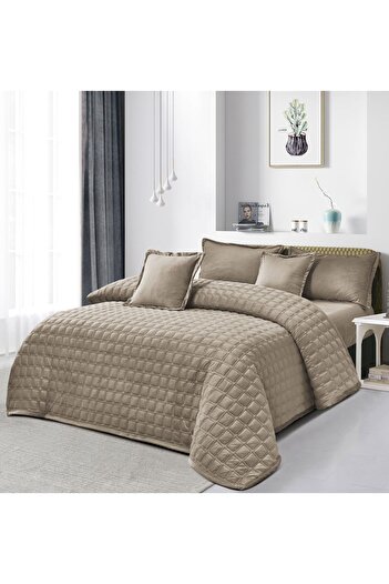 SNOOZYL Double bed sheet made of soft velvet with a plain design to provide warmth and softness, size 230*250 cm