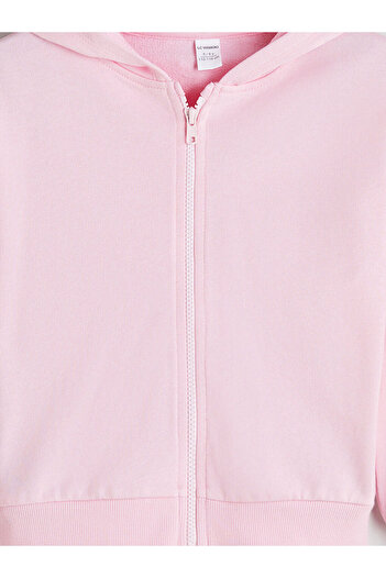 LC Waikiki Leave Your Style with Us |   Hooded Girl's Zippered Sweatshirt