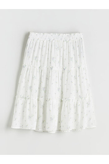 LC Waikiki Quality Parts from Celebi Store |   Floral Girl's Skirt with Elastic Waist