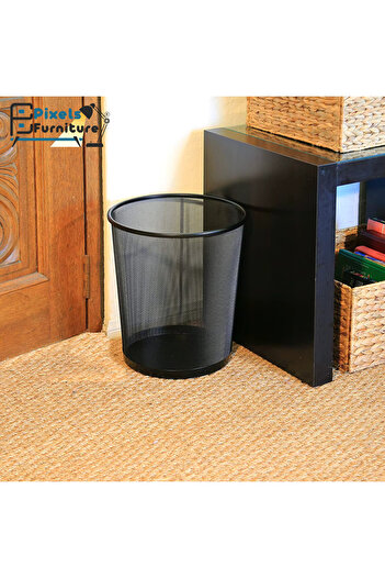 PixelsFurniture Pixel Furniture Round Metal Wire Wastebasket, Lightweight and Stylish, Home and Office Wastebasket