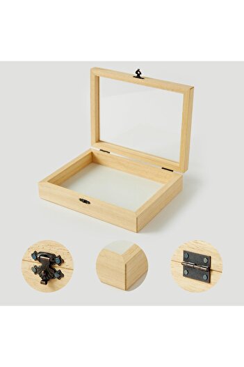STOREMAX Sellbuyst 140X180X42 mm Wooden Jewelry Box - Decorative Wooden Storage Box Trendy 266450
