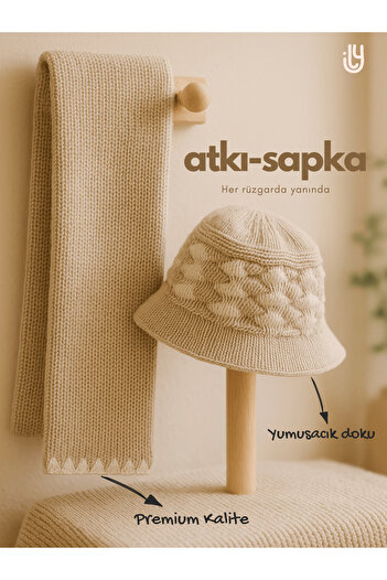 Babily Knitwear Knitted Scarf Hat Set Baby Kids 0-5 Years