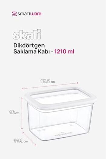 STOREMAX Sellbuyst Set of 24 Skali Rectangular Storage Container White 1210 ml Trendy 266450
