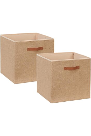 STOREMAX Sellbuyst Home Textile 2'Li Jute Box Set 33X30X33 cm Trendy 266450