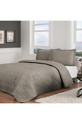 STOREMAX Sellbuyst Parley Plain 100% Polyester Bedspread Set, Mink, Single Trendy 266450