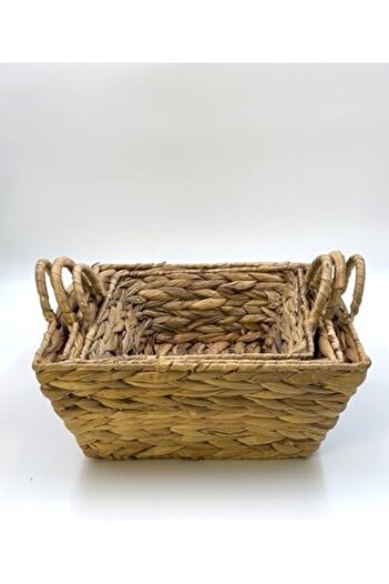 STOREMAX Sellbuyst Home Wicker Handwoven 3-Piece Basket Set – Natural Wicker Organizer, Fruit Bowl, Towel Rack