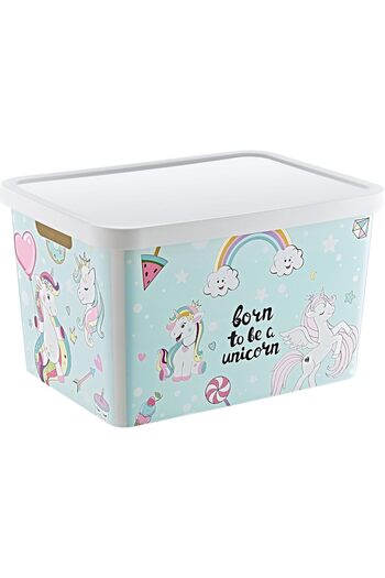 STOREMAX Sellbuyst Stafi Patterned Multi-Purpose Box with Lid 18 Lt Unicorn Trendy 266450
