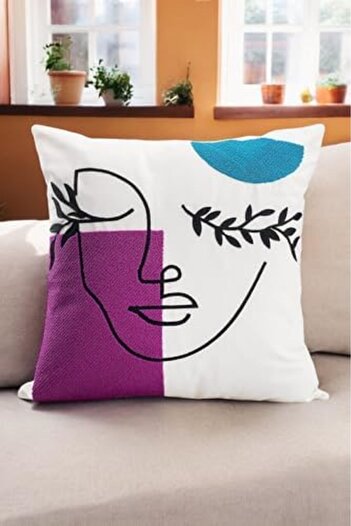 STOREMAX Snshop Bohemian 45X45 Special Design Punch Screen Pattern Decorative Throw Pillow Cover Modern White