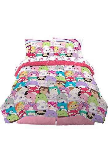 STOREMAX Snshop Squishmallows Bedding Set Super Soft Comforter and Pillowcase Set, 7 Pieces Ta